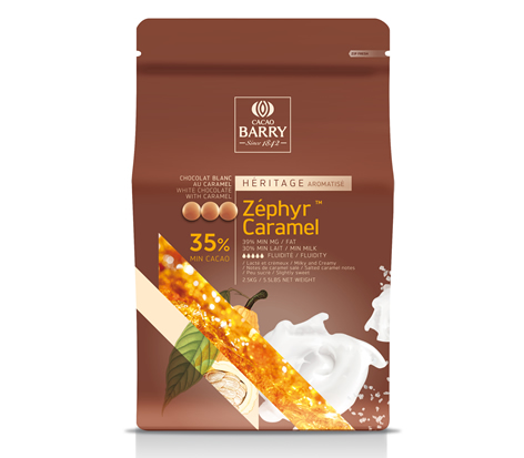 Cacao Barry Zephyr; Caramel Flavoured White Chocolate